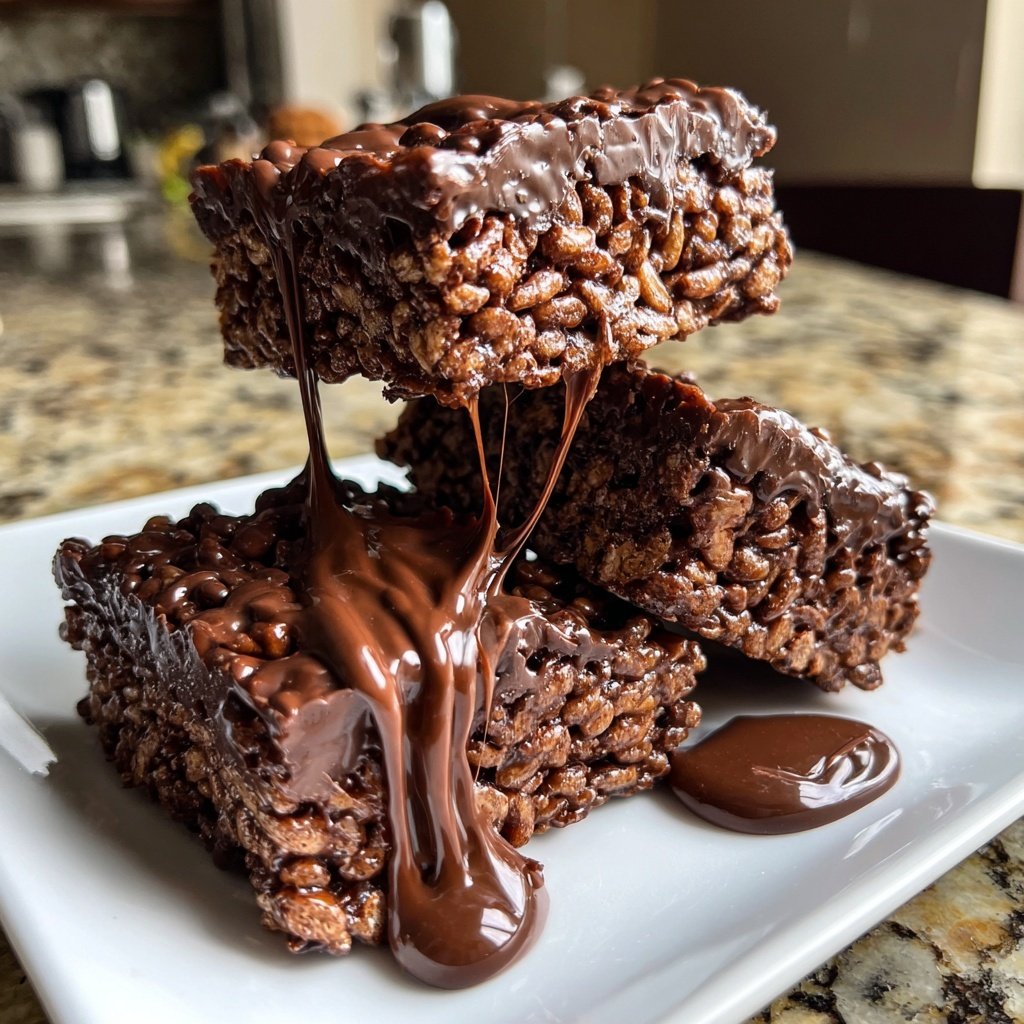 Chocolate Peanut Butter Rice Crispy Treats