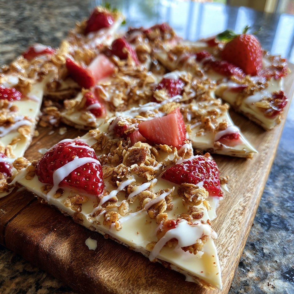 Valentines Treats Strawberry Yogurt Bark