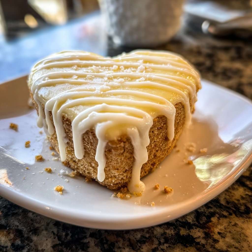 Mini Heart Cake with Lemon Curd