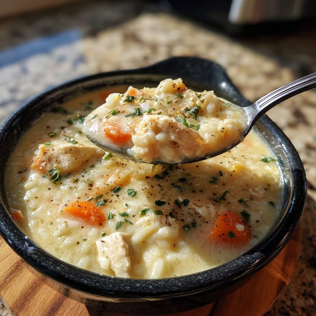 Creamy Chicken And Rice Soup