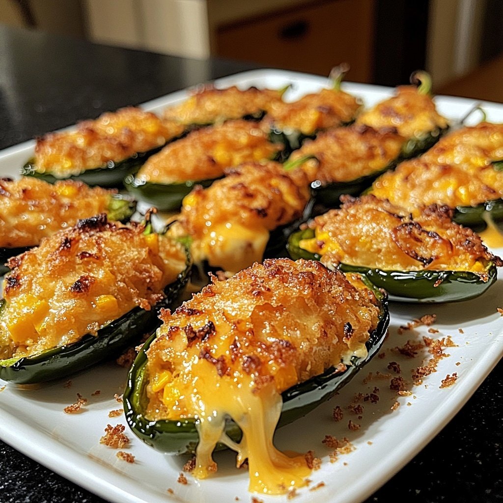 Jalapeno Poppers with Corn and Cheese