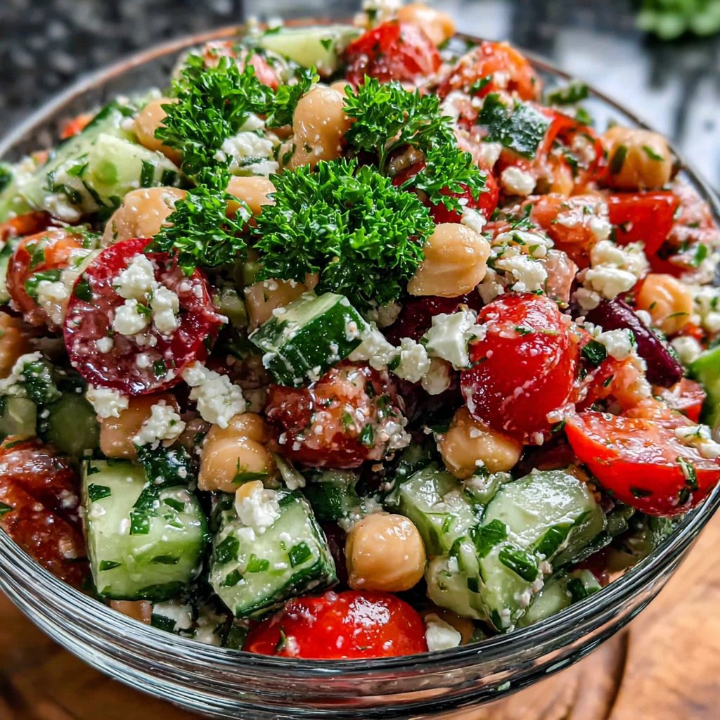 Healthy Mediterranean Chickpea Salad