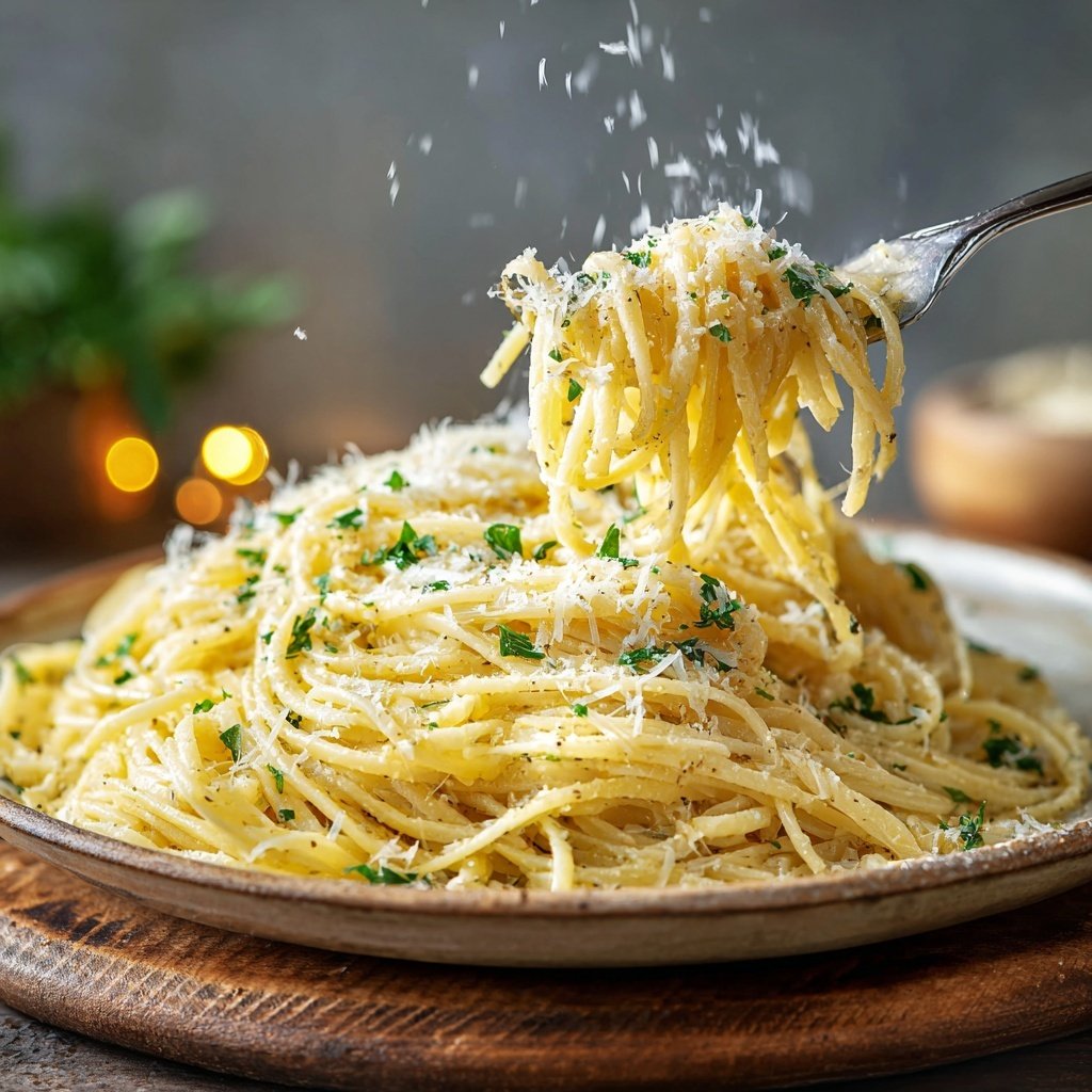 Quick Garlic Parmesan Pasta Dinner