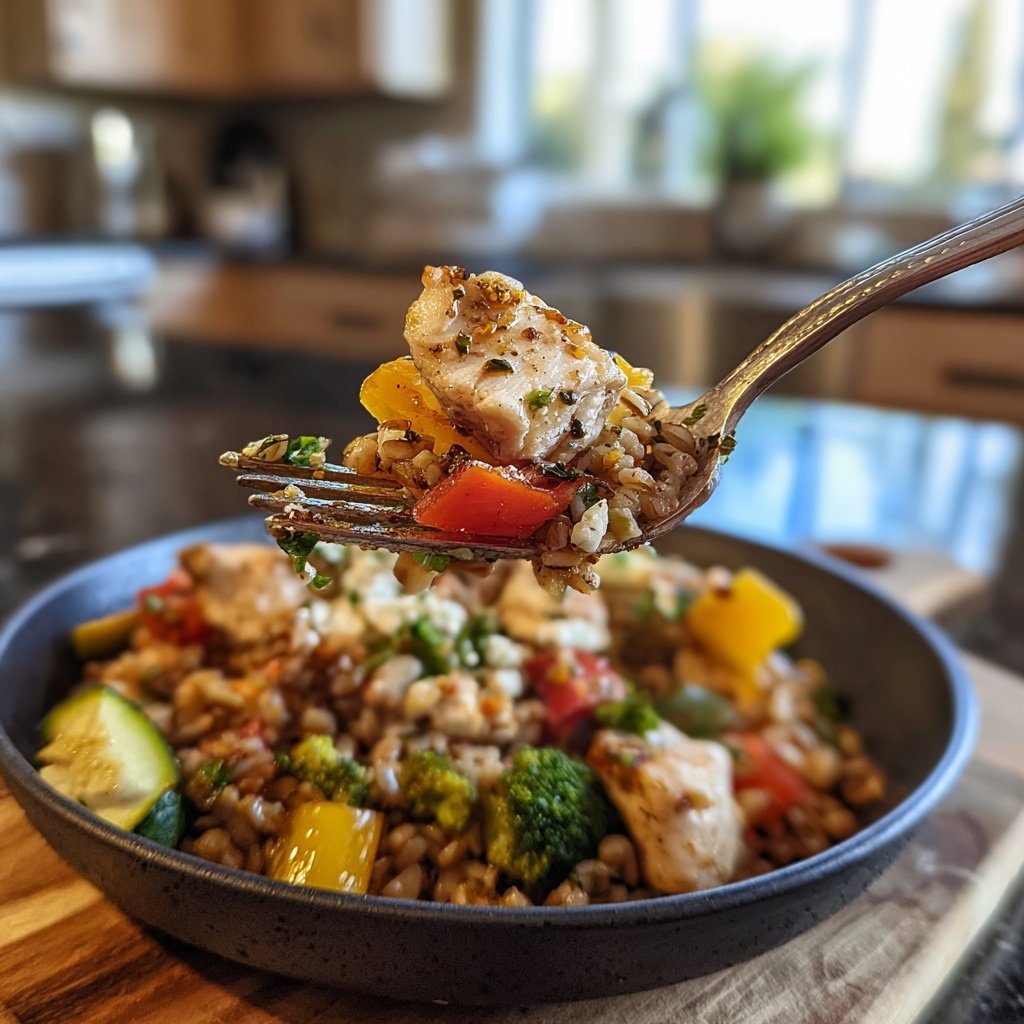 Healthy Chicken And Farro Bowl