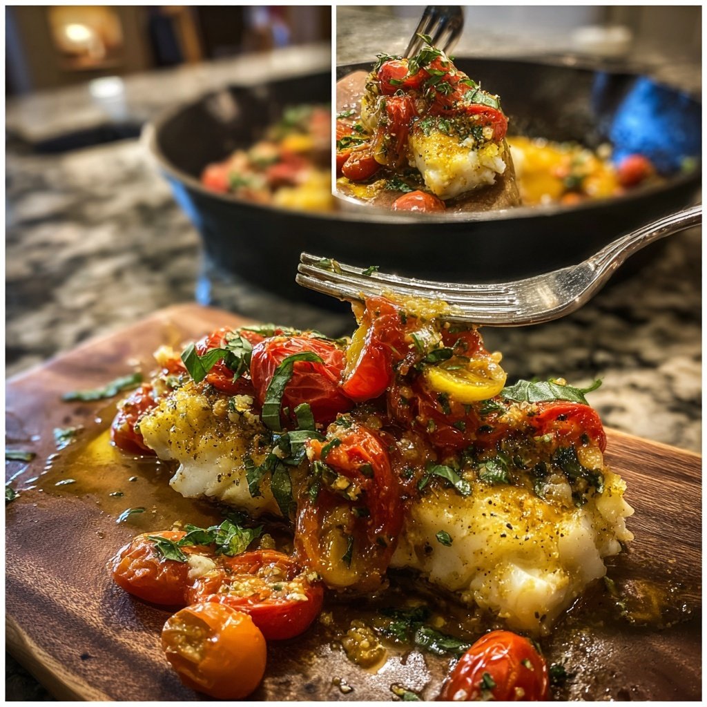 Mediterranean Baked Cod With Tomatoes