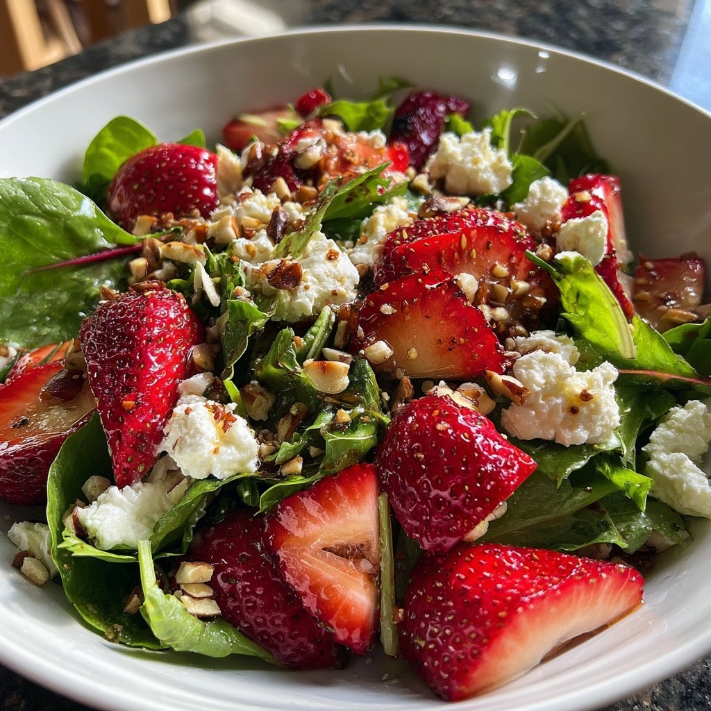 Salad with Strawberries and Goat Cheese