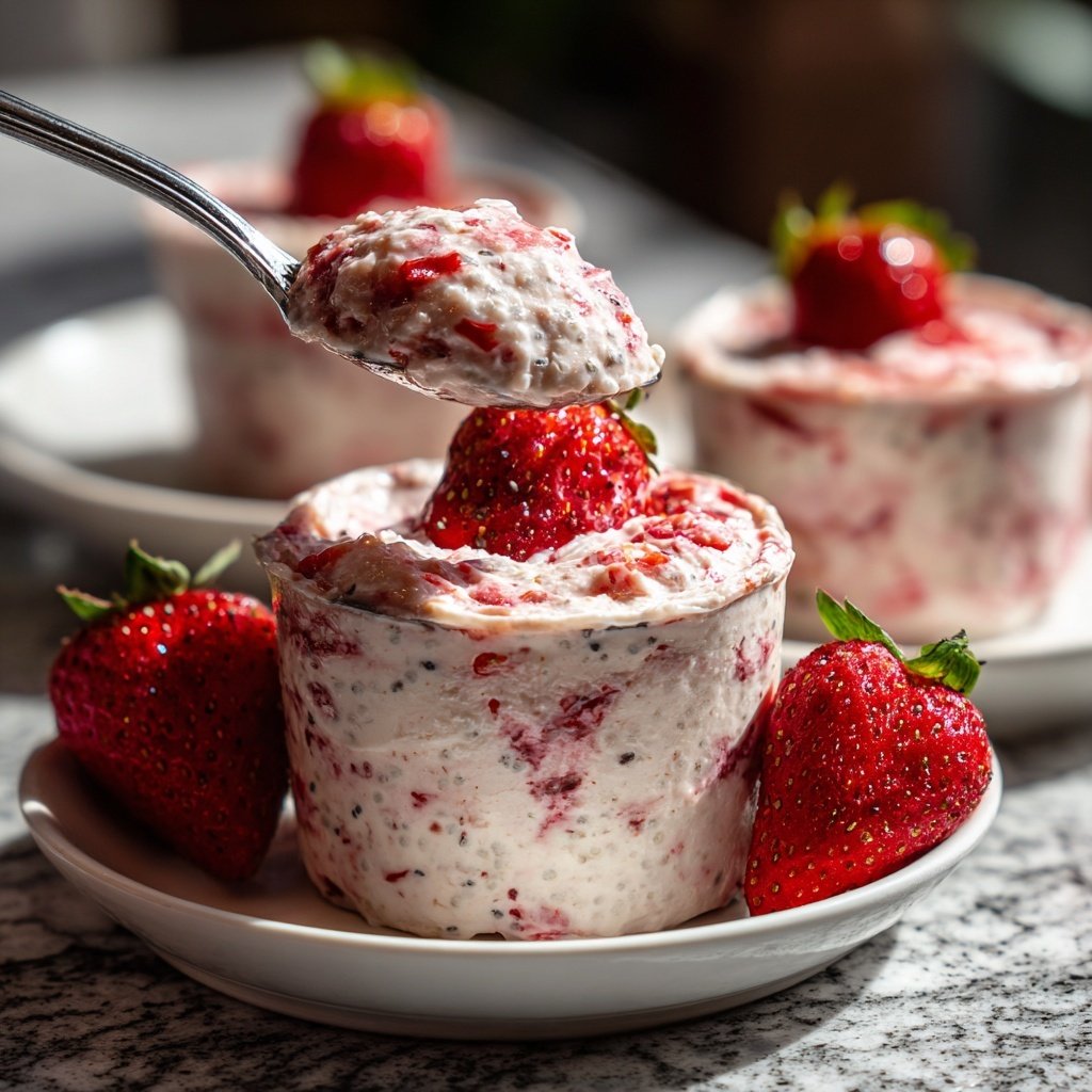 Strawberry Coconut Yogurt Chia Cups