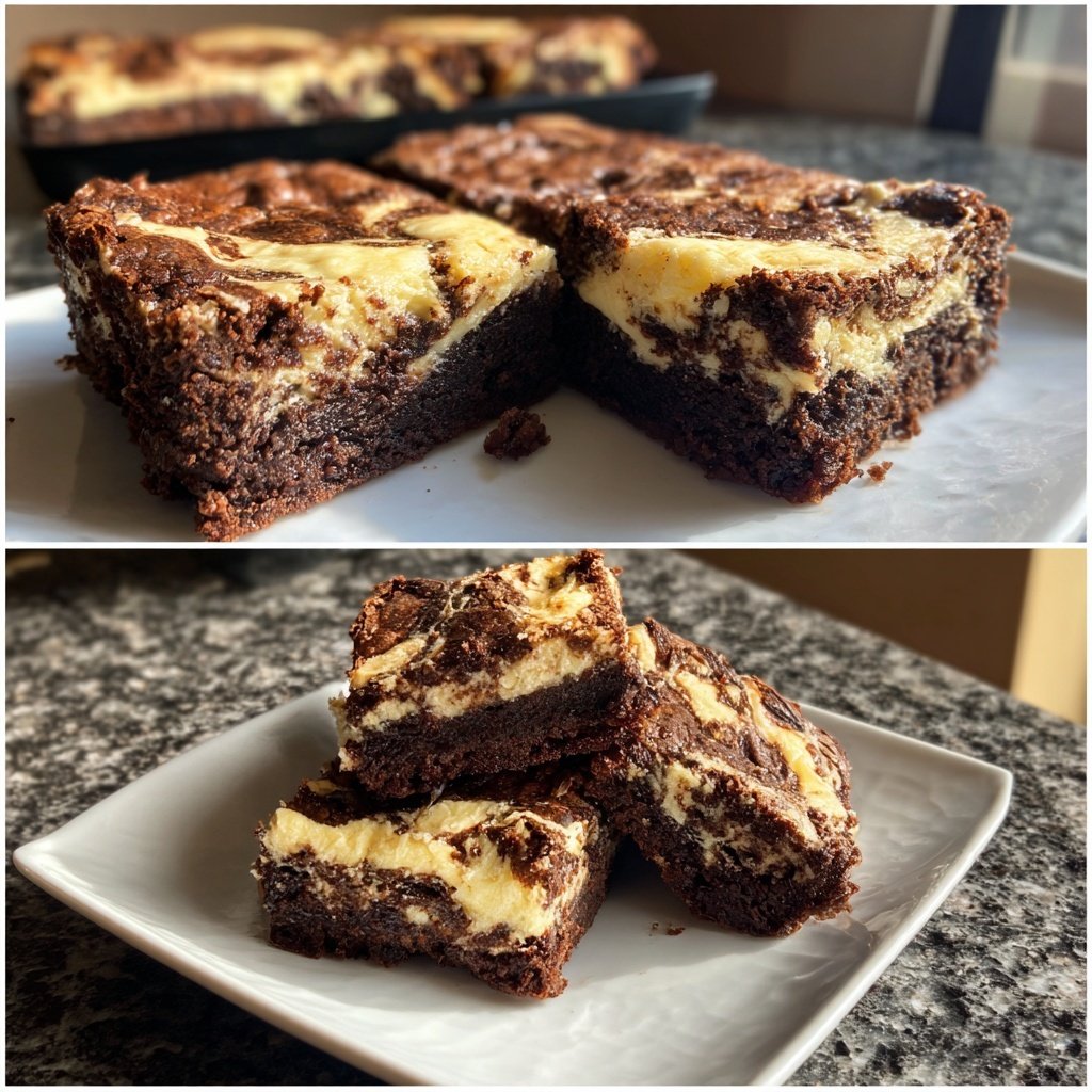 Cottage Cheese Brownies with Vanilla Swirl