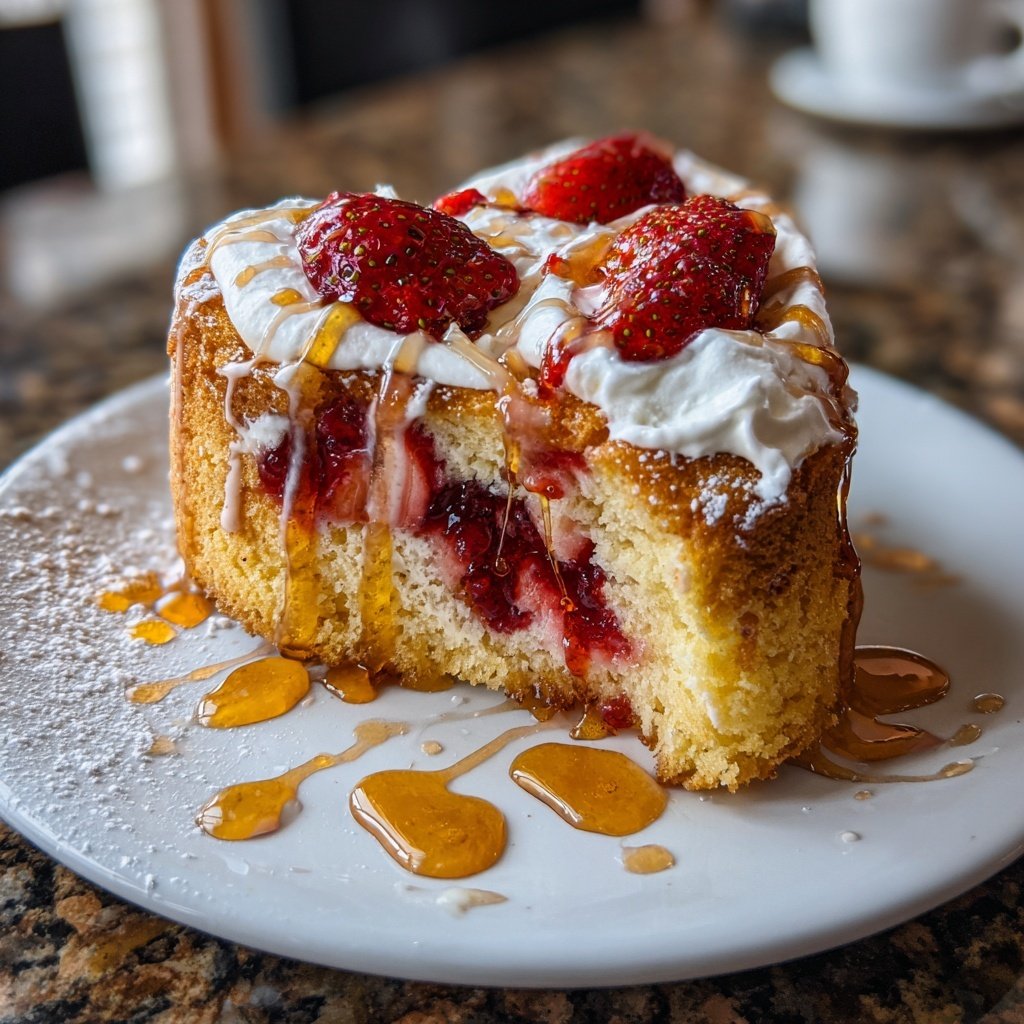 Mini Heart Cake with Strawberry Honey Cream