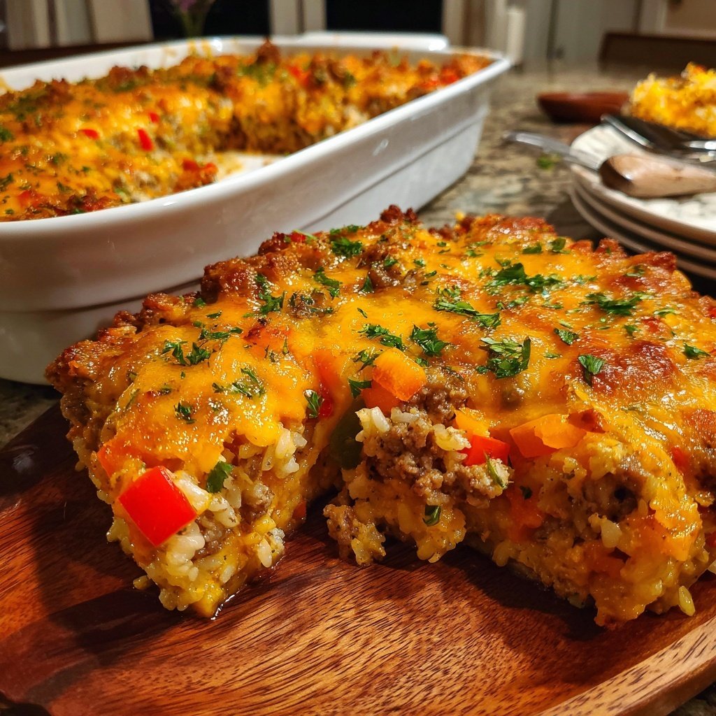 Ground Beef And Rice Casserole